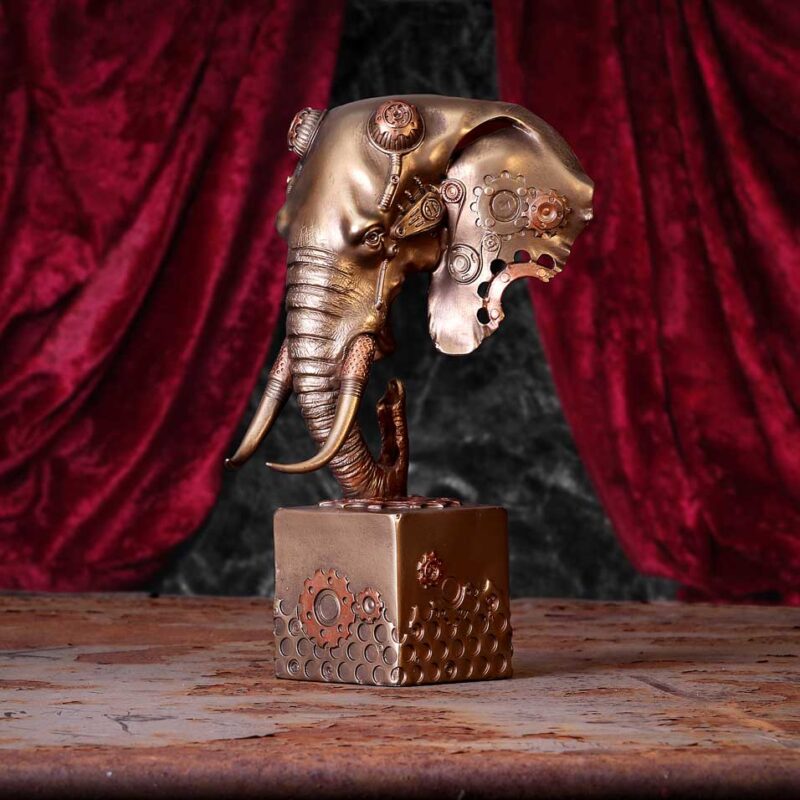 Steampunk Bronze Elephant Head 28.5cm Figurines Medium (15-29cm) 9