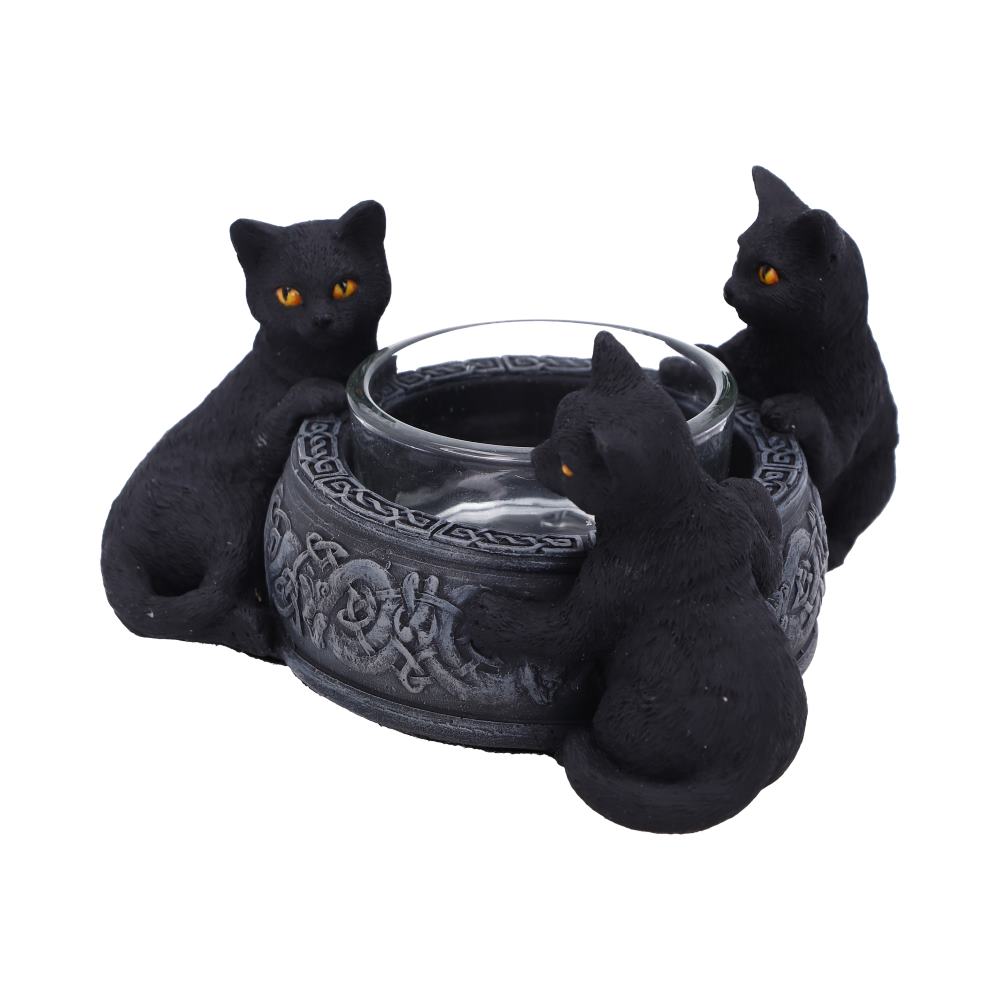 Familiar Trio Cat Tea Light Holder 10cm Candles & Holders 2