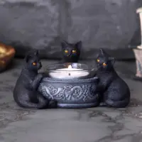 Nemesis Now Familiar Trio Cat Tea Light Holder 10cm Candles & Holders 2