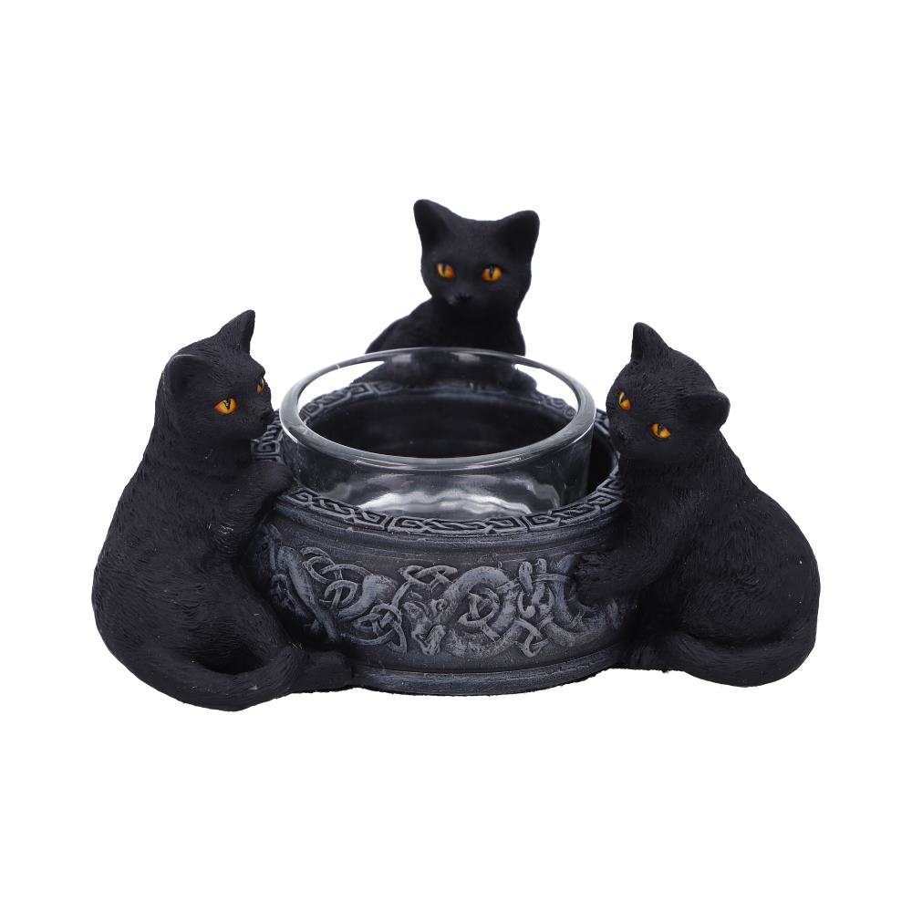 Familiar Trio Cat Tea Light Holder 10cm Candles & Holders