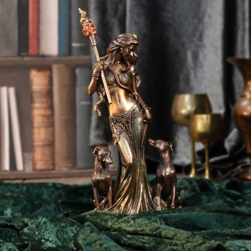 Bronze Mythological Hecate Moon Goddess Figurine 34cm Figurines Large (30-50cm) 9