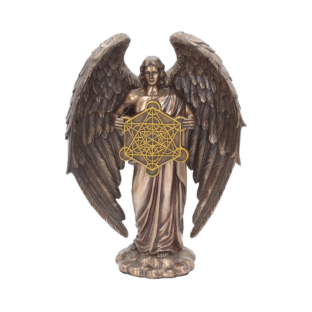 Bronzed Flower Of Life Metatron Archangel Figure  26cm Figurines Medium (15-29cm)