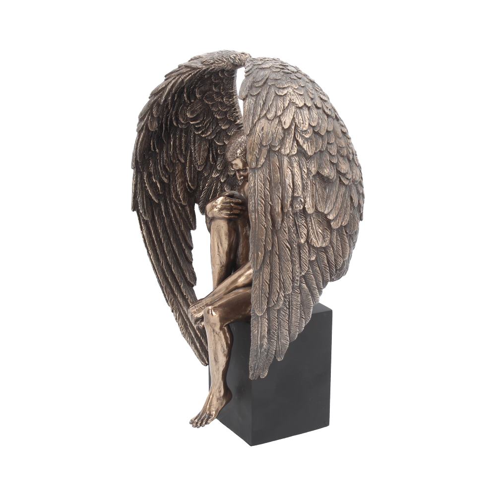 Bronzed Religious Contemplative Angel’s Reflection Figurine26cm Figurines Medium (15-29cm) 2
