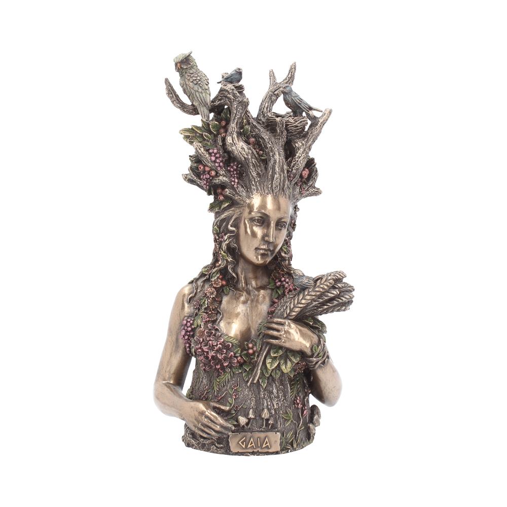 Bronzed Mother Earth Gaia Bust 26cm Figurines Medium (15-29cm)