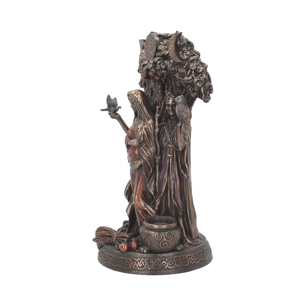 Bronzed Maiden, Mother, Crone Triple Moon Figurine Figurines Medium (15-29cm) 2