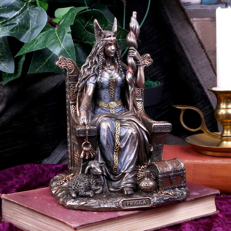 Bronze Frigga Goddess of Wisdom Norse Leader Ornament Figurines Medium (15-29cm) 9