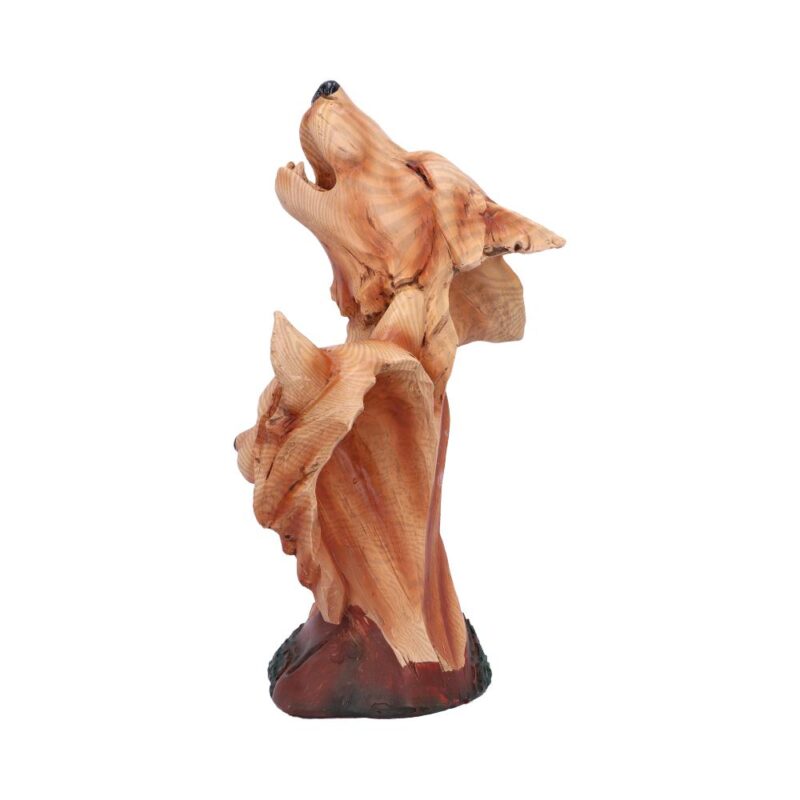 Natural Call Howling Wolf Wood Effect Bust Figurines Medium (15-29cm) 3