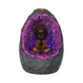 Zen Geode Baby Buddha Crystal Backflow Incense Burner Homeware 2