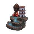 Zen Temple Buddha River Backflow Incense Cone Burner 13cm Homeware 4