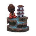 Zen Temple Buddha River Backflow Incense Cone Burner 13cm Homeware 2