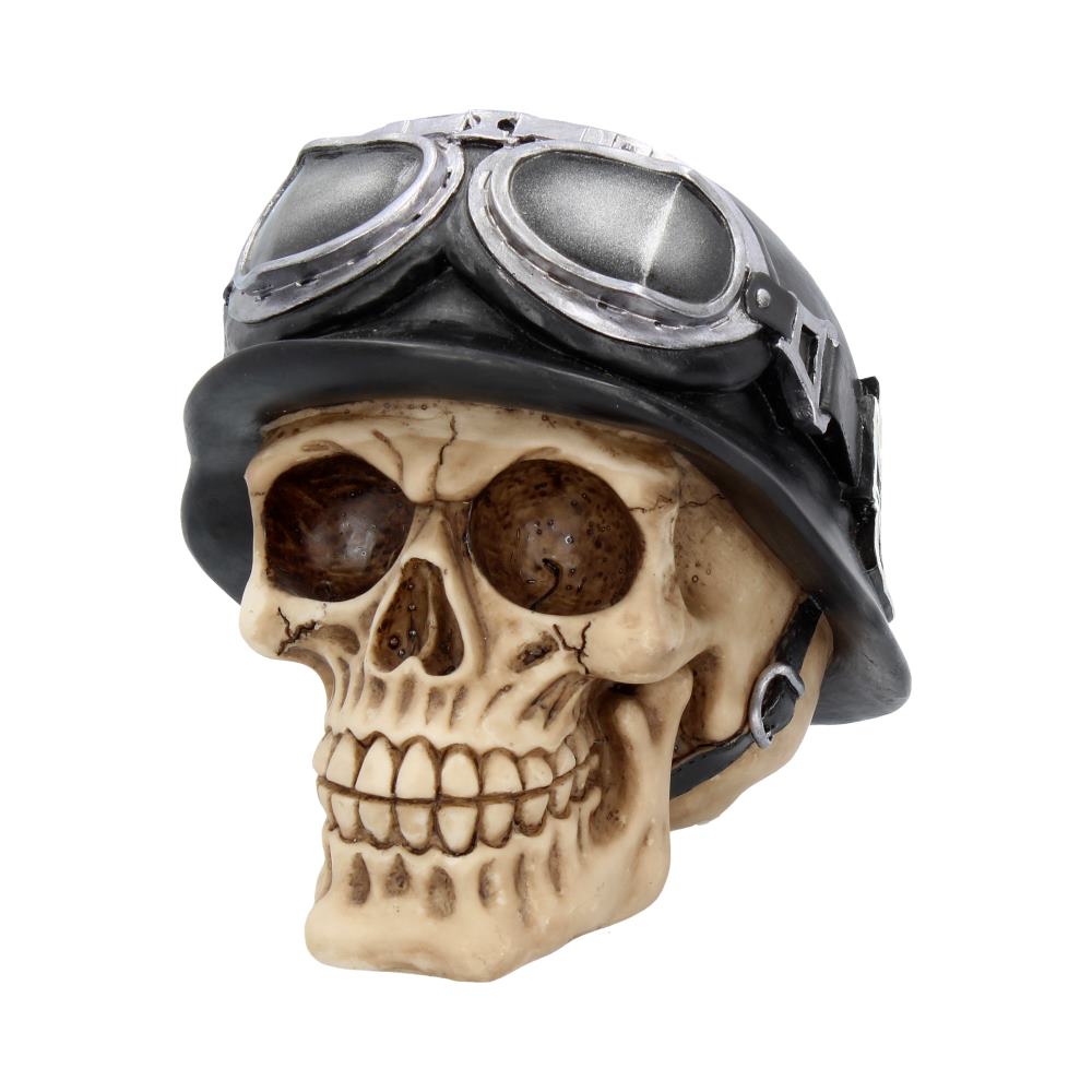 Iron Cross Helmet and Goggles Biker Skull Figurines Medium (15-29cm) 2