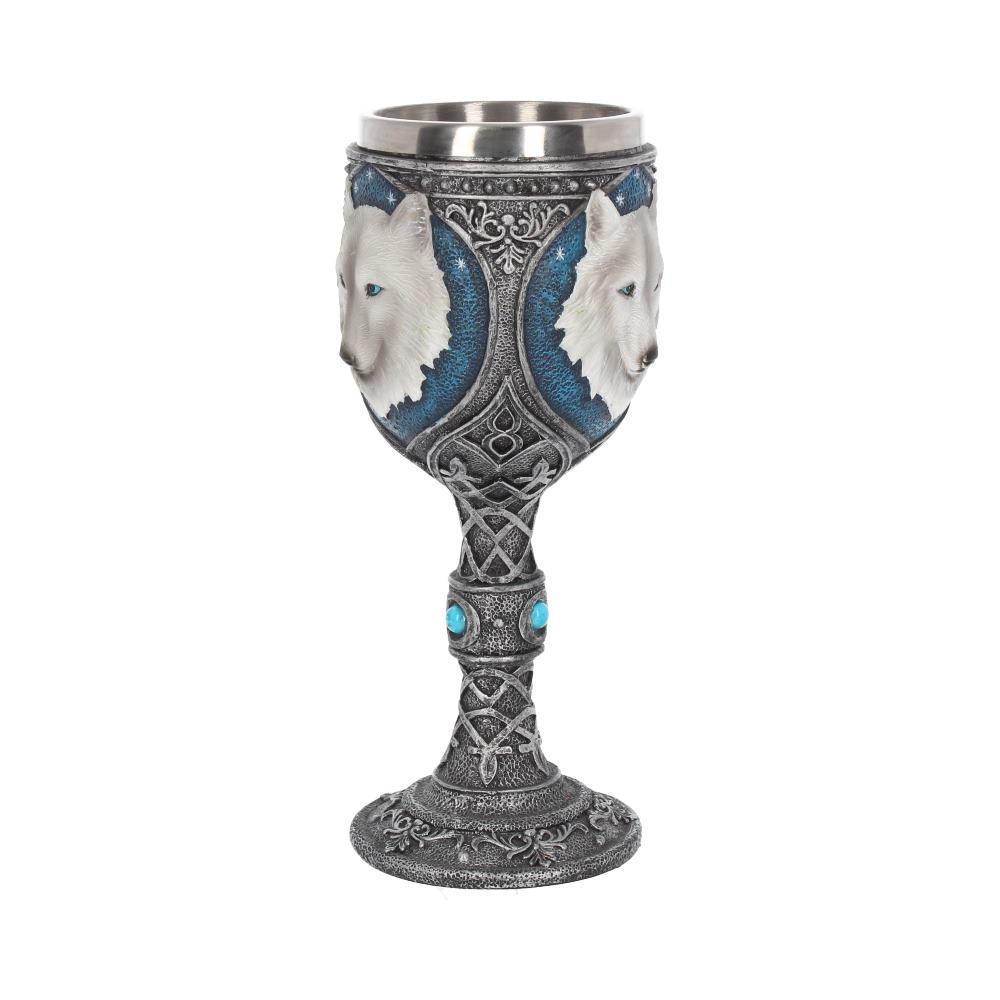 White Winter Ghost Wolf Wine Glass Goblet Goblets & Chalices 2