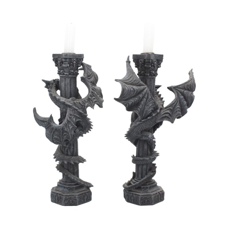 Guardians of the light Dragon Candle Holders (Set of 2) 28cm Candles & Holders 7