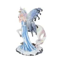 Nemesis Now Comfort 21.5cm Ice Fairy and White Unicorn Figurine Figurines Medium (15-29cm) 2