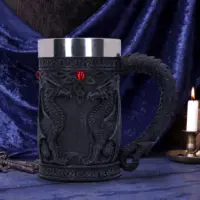 Nemesis Now Black Wing Celtic Dragon Tankard Mug Homeware 2