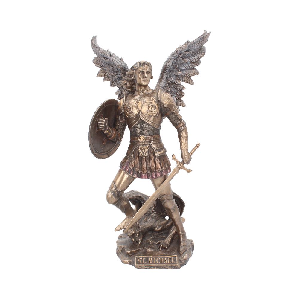 Bronzed Archangel Michael Religious Figurine 33cm Figurines Large (30-50cm)