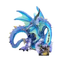Nemesis Now Piasa Sky Blue and Violet Small Fantasy Dragon Figurine Figurines Small (Under 15cm) 2