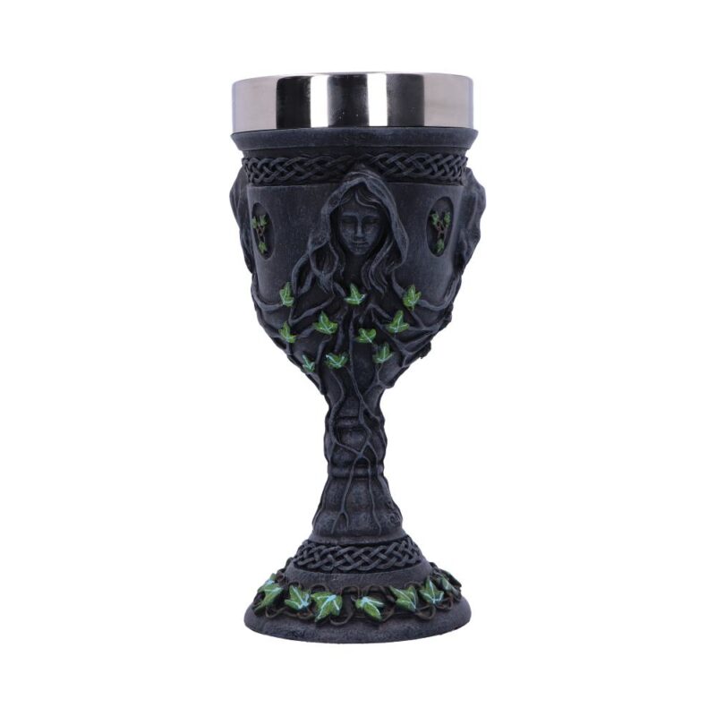 Mother Maiden and Crone Chalice Bronze Triple Goddess Wine Glass Goblets & Chalices