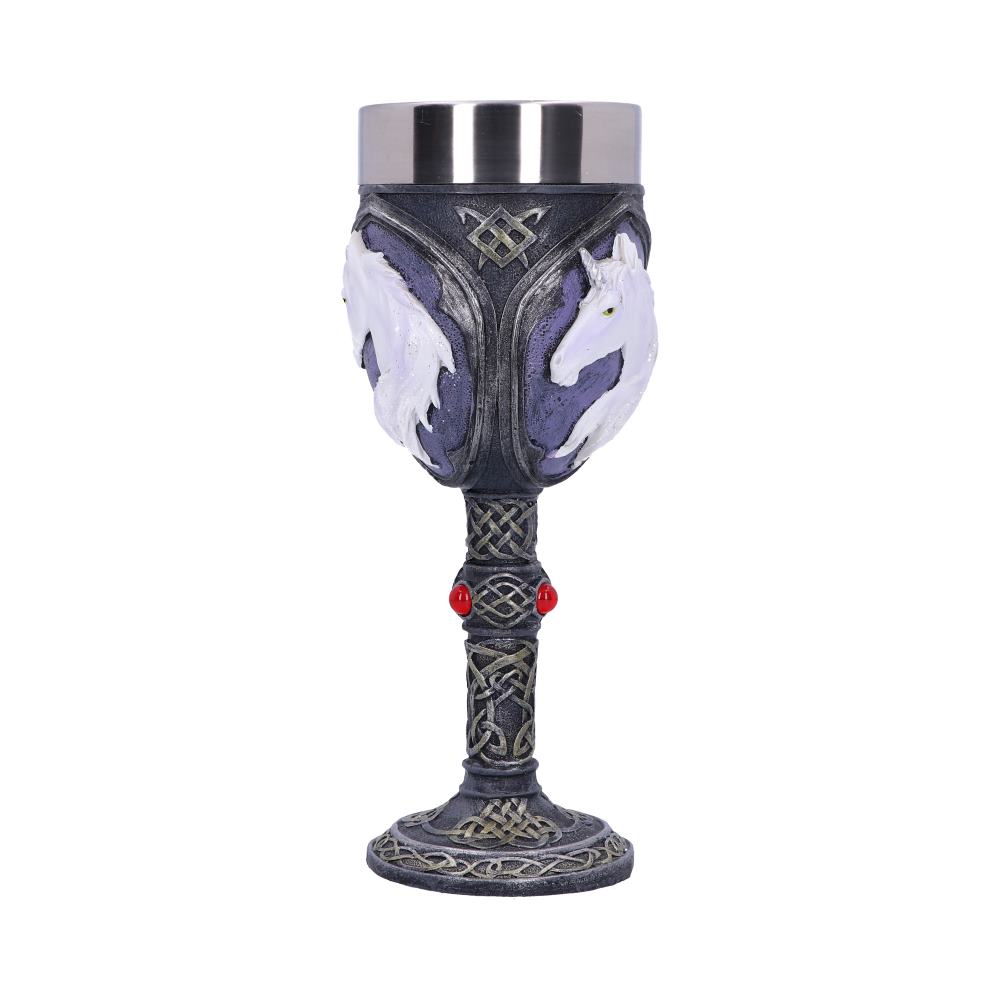 Celtic Purple Unicorn Refreshment Goblet Wine Glass 19cm Goblets & Chalices 2