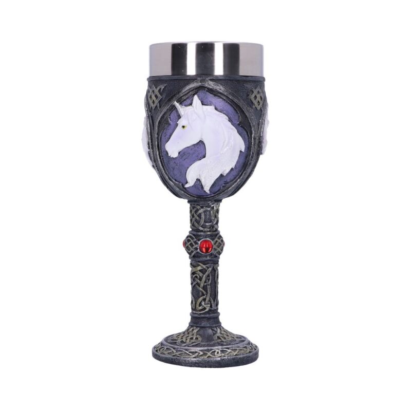 Celtic Purple Unicorn Refreshment Goblet Wine Glass 19cm Goblets & Chalices 5