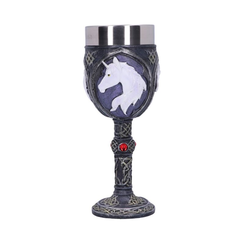 Celtic Purple Unicorn Refreshment Goblet Wine Glass 19cm Goblets & Chalices