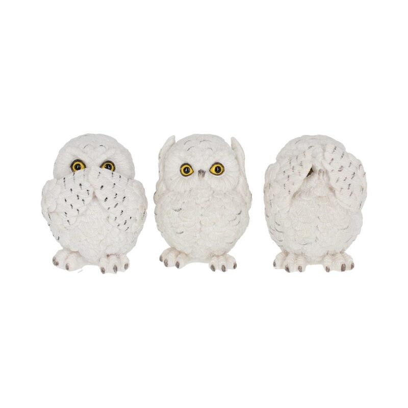 Three Wise Owls Resin Figurines 8cm Figurines Small (Under 15cm)
