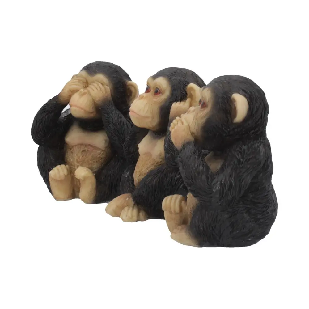 Nemesis Now Three Wise Chimps 8cm Figurines Small (Under 15cm) 3 Nemesis Now Three Wise Chimps 8cm Figurines Small (Under 15cm) 3
