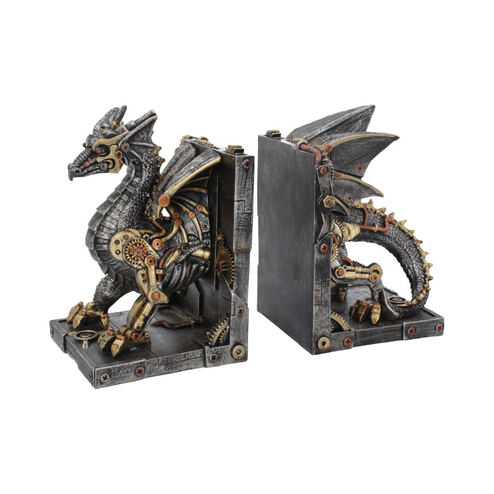 Dracus Machina Steampunk Dragon Bookends 27cm Bookends