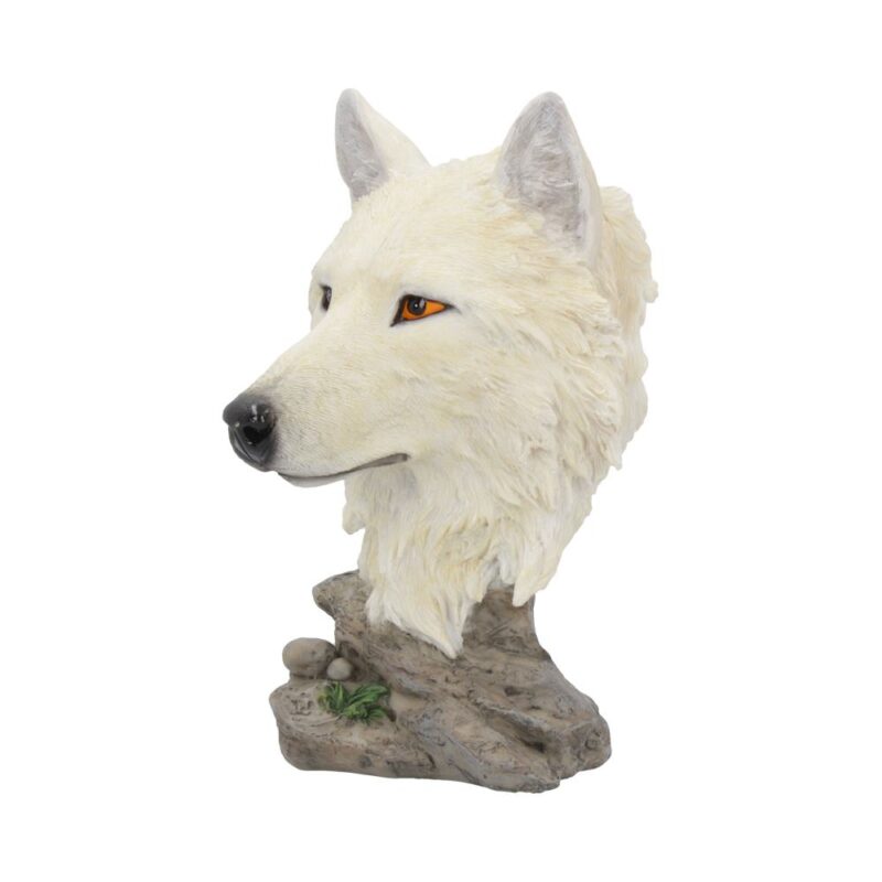 Snow Searcher White Wild Wolf Bust 16cm Figurines Medium (15-29cm) 3