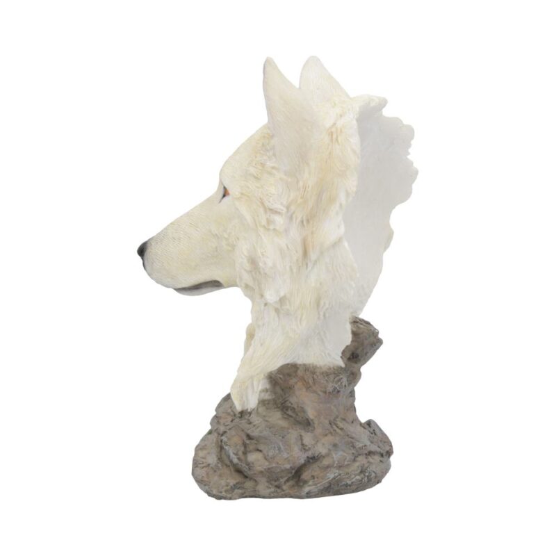 Snow Searcher White Wild Wolf Bust 16cm Figurines Medium (15-29cm) 5