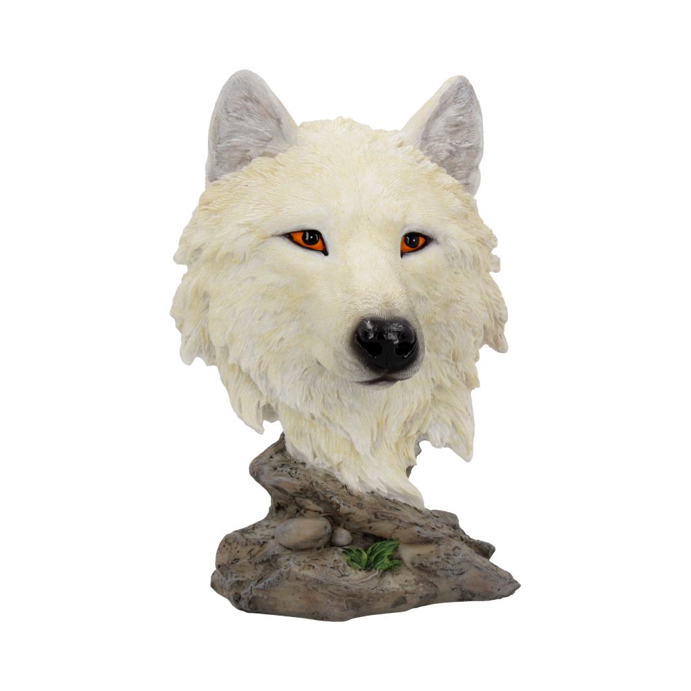 Snow Searcher White Wild Wolf Bust 16cm Figurines Medium (15-29cm)