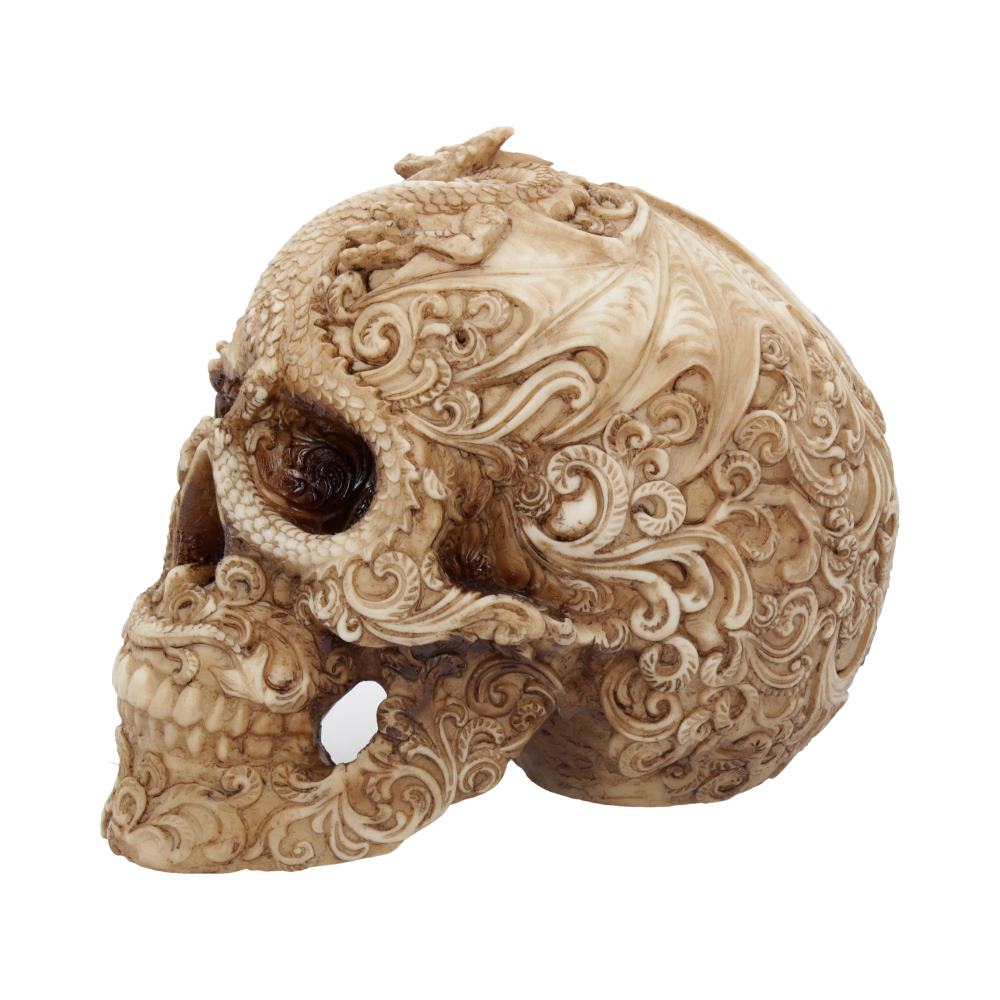 Cranial Drakos Engraved Dragon Skull Ornament 19.5cm Figurines Medium (15-29cm) 2