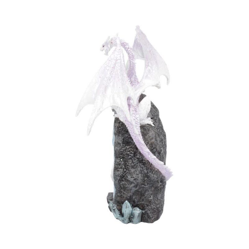 Glacial Custodian Fantasy White Dragon Sitting On A Geode 22cm Figurines Medium (15-29cm) 3