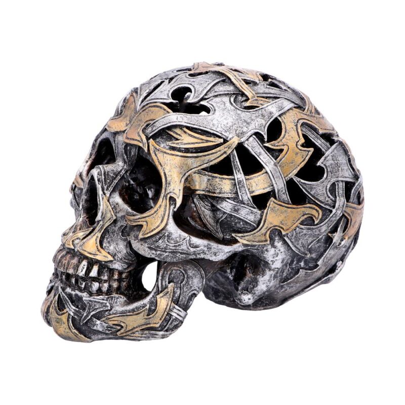 Tribal Traditions Small Metallic Skull Ornament Figurines Medium (15-29cm) 3