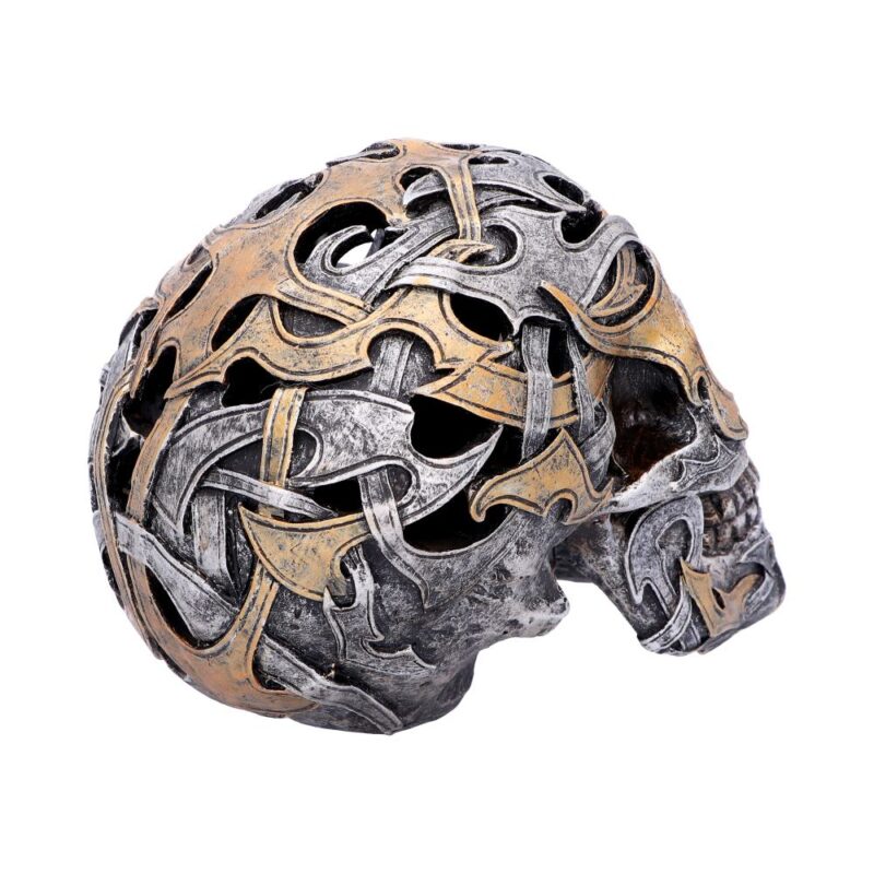 Tribal Traditions Small Metallic Skull Ornament Figurines Medium (15-29cm) 7