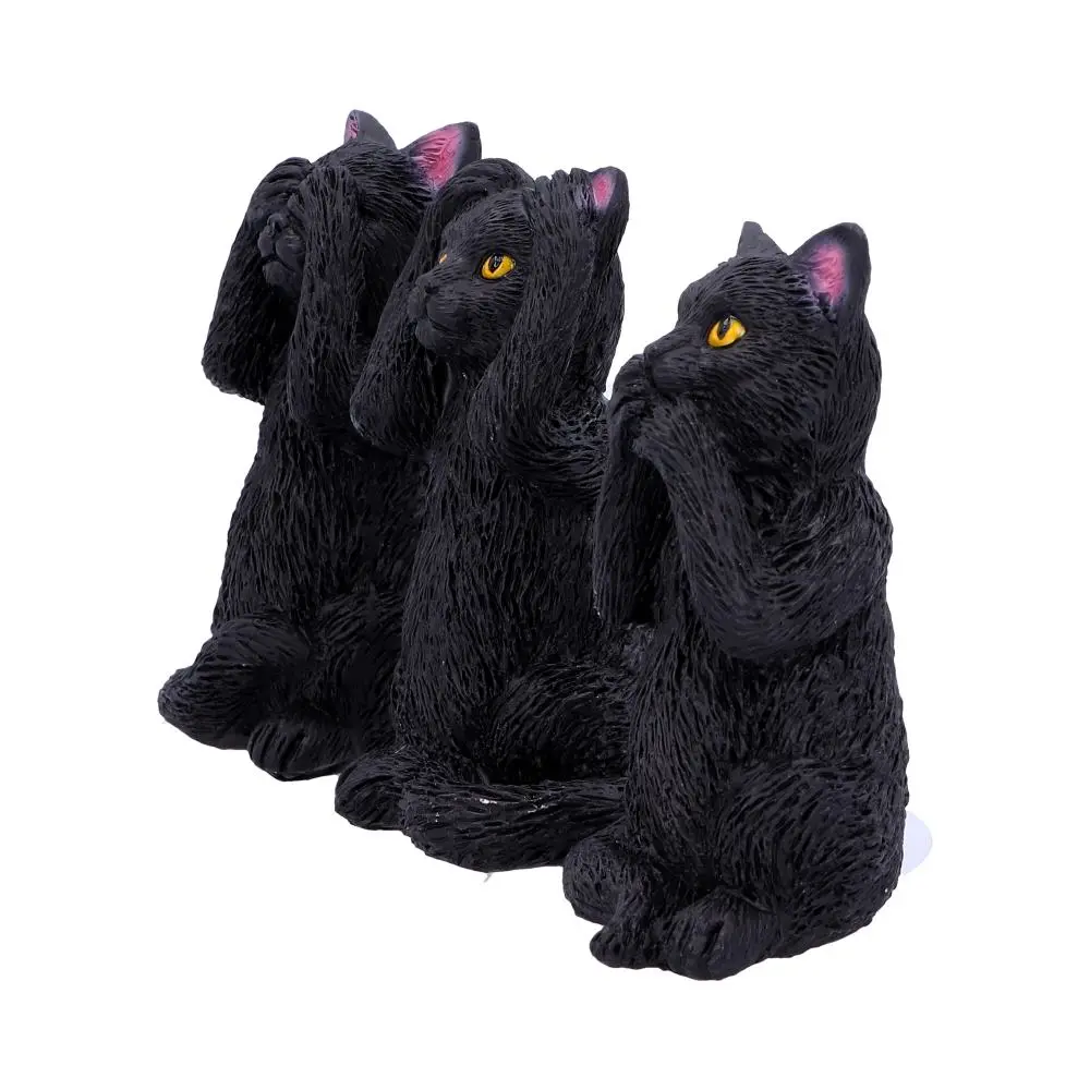 Nemesis Now Three Wise Felines Black Cat Figures Figurines Small (Under 15cm) 3 Nemesis Now Three Wise Felines Black Cat Figures Figurines Small (Under 15cm) 3