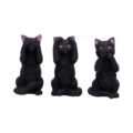 Three Wise Felines Black Cat Figures Figurines Small (Under 15cm) 2