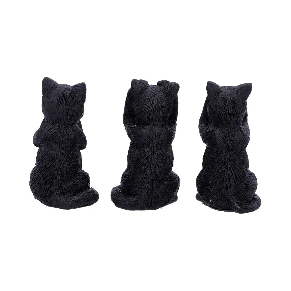 Nemesis Now Three Wise Felines Black Cat Figures Figurines Small (Under 15cm) 5 Nemesis Now Three Wise Felines Black Cat Figures Figurines Small (Under 15cm) 5