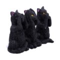 Three Wise Felines Black Cat Figures Figurines Small (Under 15cm) 8