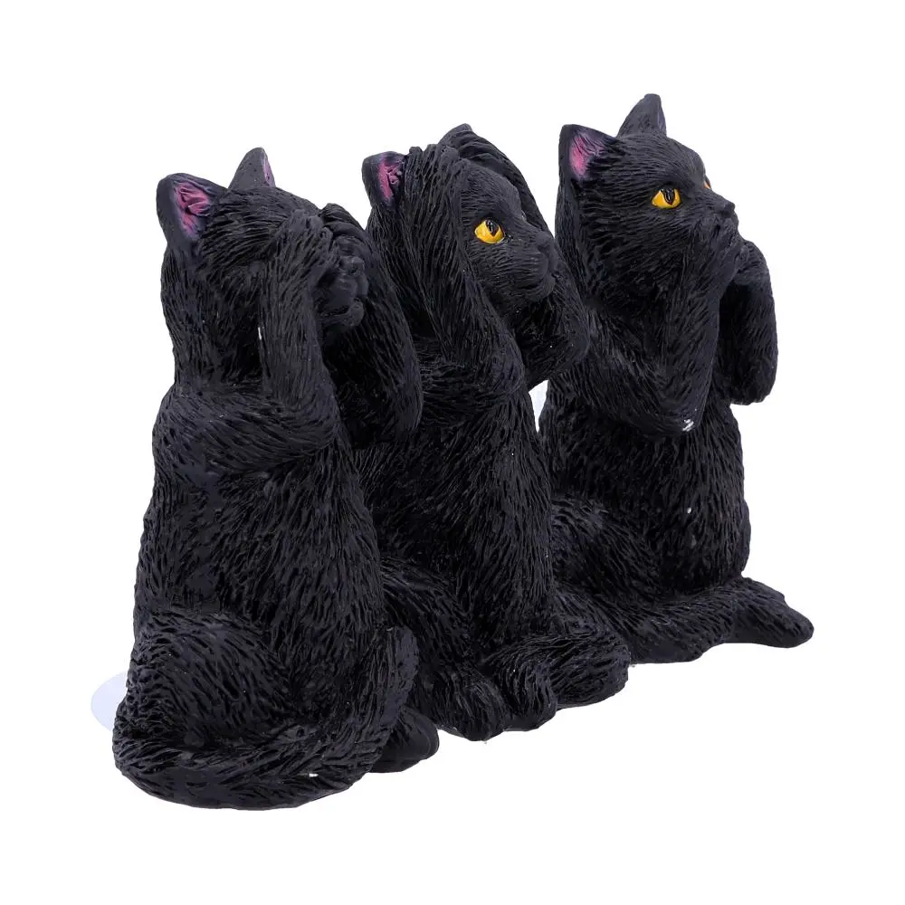 Nemesis Now Three Wise Felines Black Cat Figures Figurines Small (Under 15cm) 7 Nemesis Now Three Wise Felines Black Cat Figures Figurines Small (Under 15cm) 7