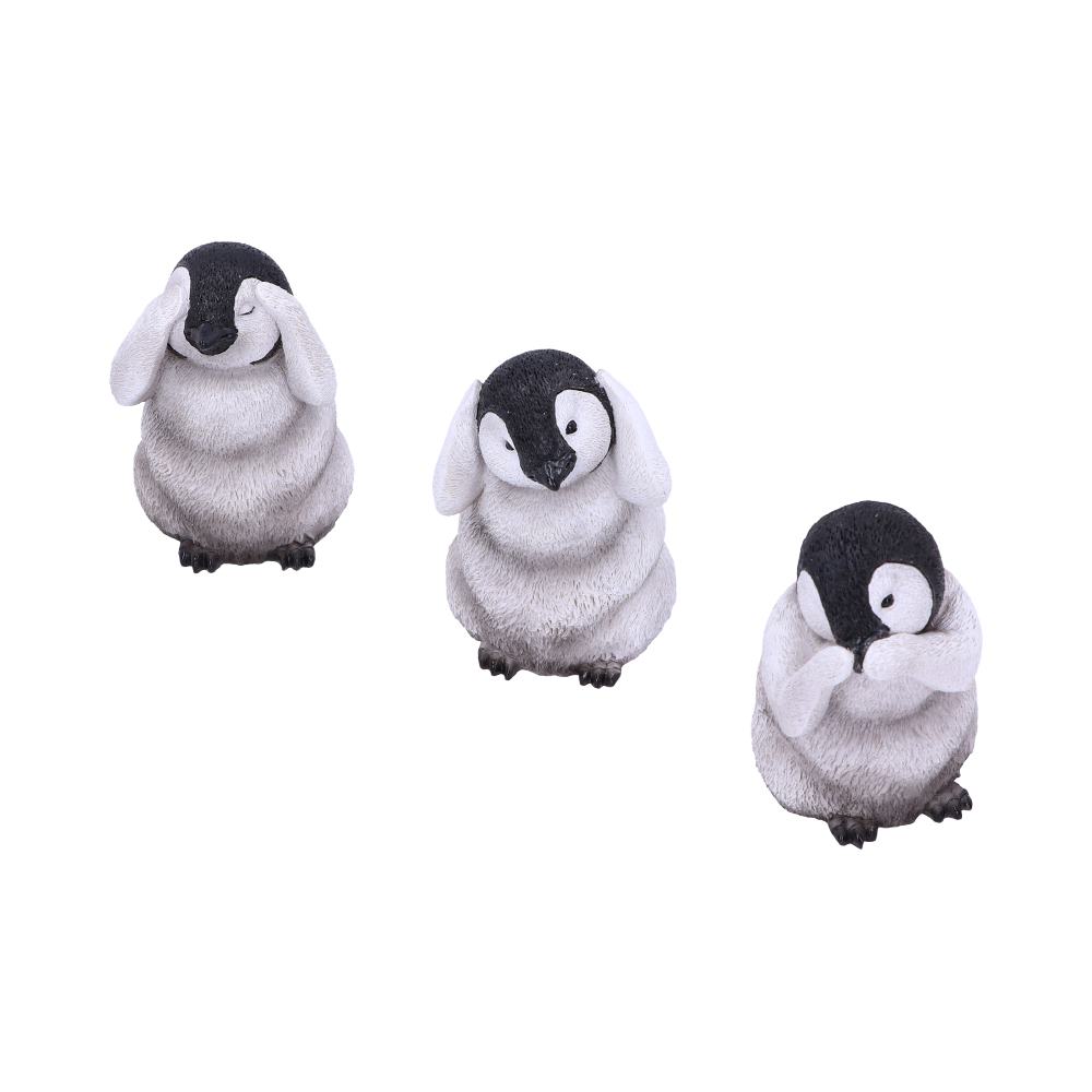 See No, Hear No, Speak No Evil Emperor Penguin Chick Figurines Figurines Small (Under 15cm)