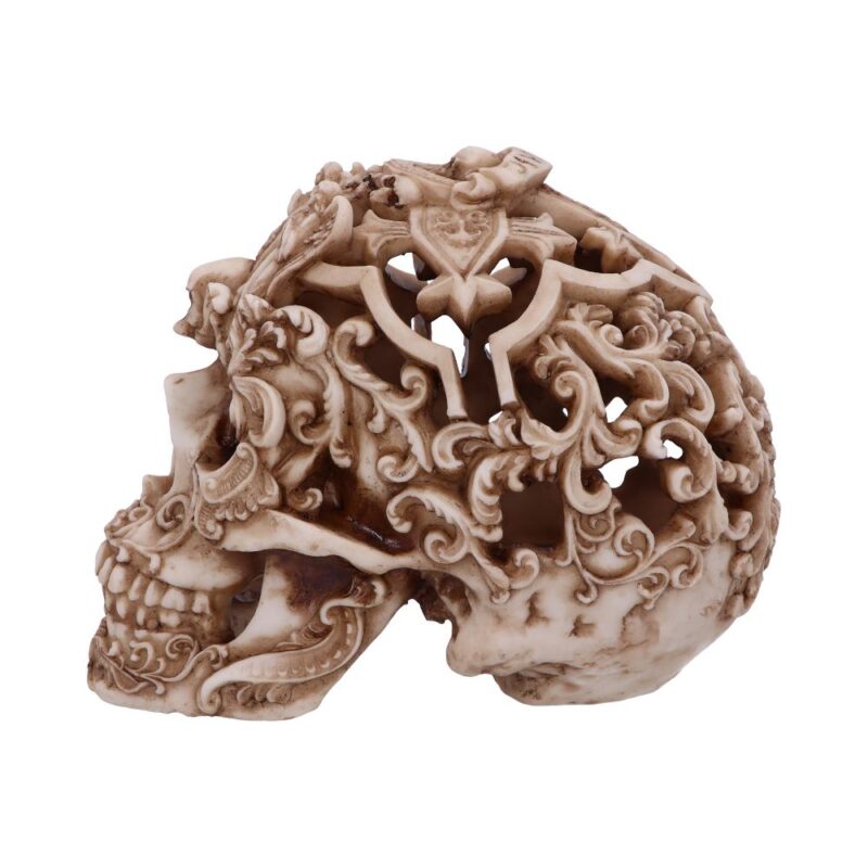 Gothic Design Carved Skull Figurine Ornament Figurines Medium (15-29cm) 3