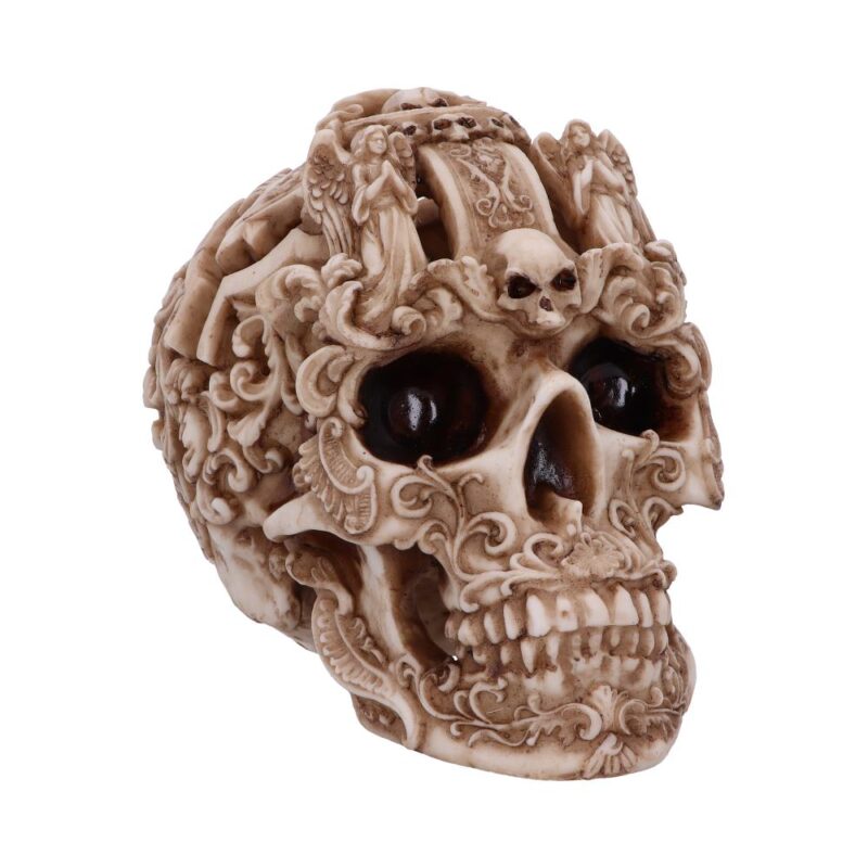 Gothic Design Carved Skull Figurine Ornament Figurines Medium (15-29cm)