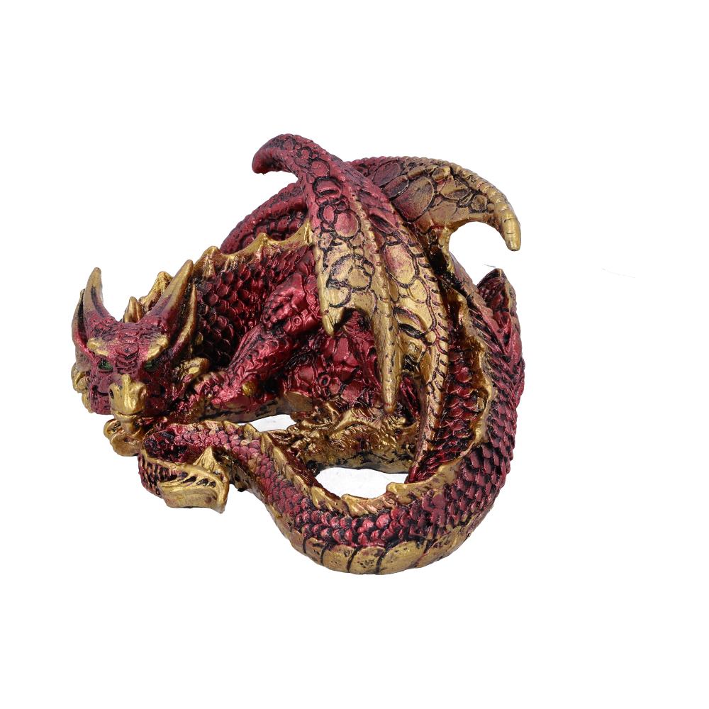 Aaden Red and Golden Resting Dragon Figurine Figurines Small (Under 15cm) 2
