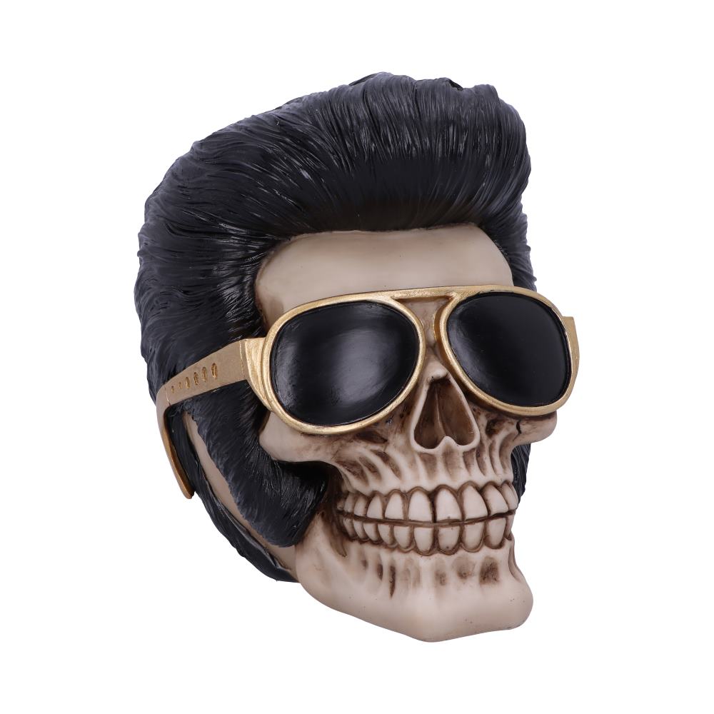 Uh Huh The King Elvis Skull Figurine Figurines Medium (15-29cm)