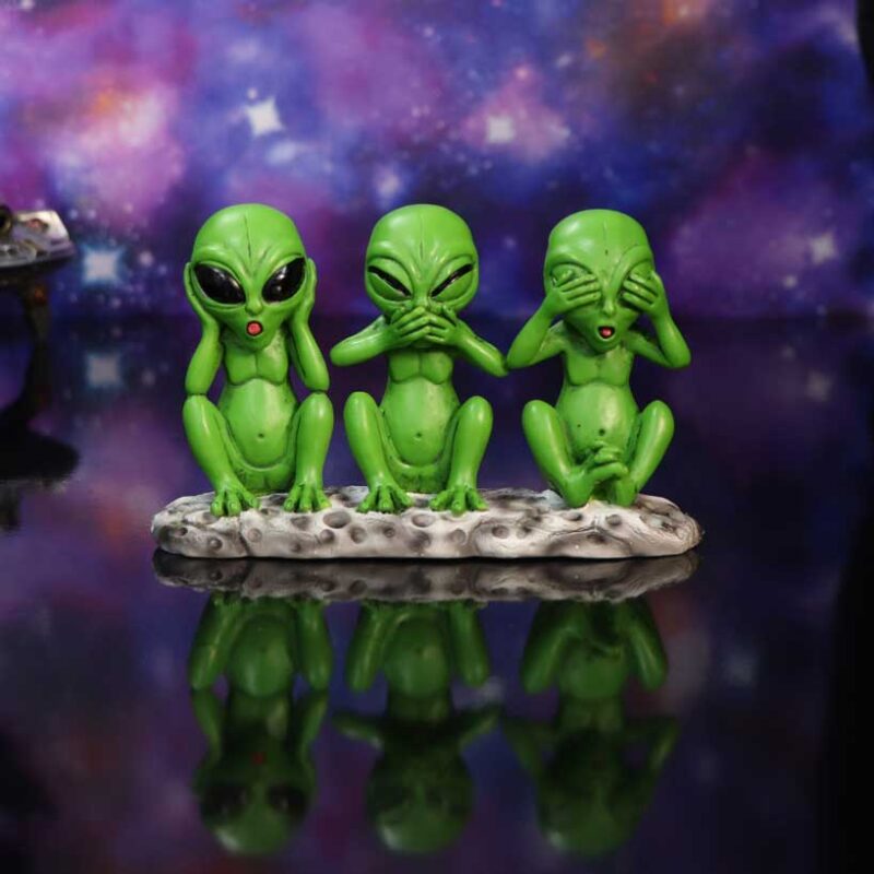 Three Wise Martians 16cm See No Hear No Speak No Evil Alien Figurines Figurines Medium (15-29cm) 9