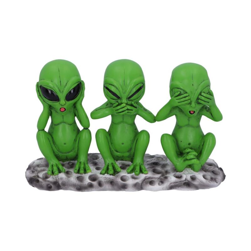 Three Wise Martians 16cm See No Hear No Speak No Evil Alien Figurines Figurines Medium (15-29cm)