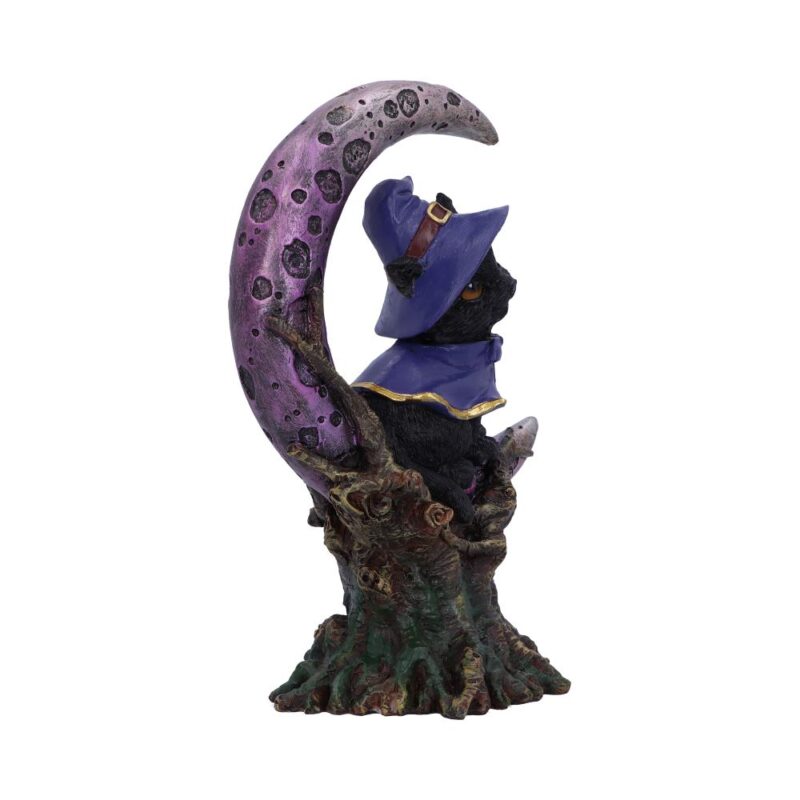 Grimalkin Witches Familiar Black Cat and Crescent Moon Figurine Figurines Medium (15-29cm) 7