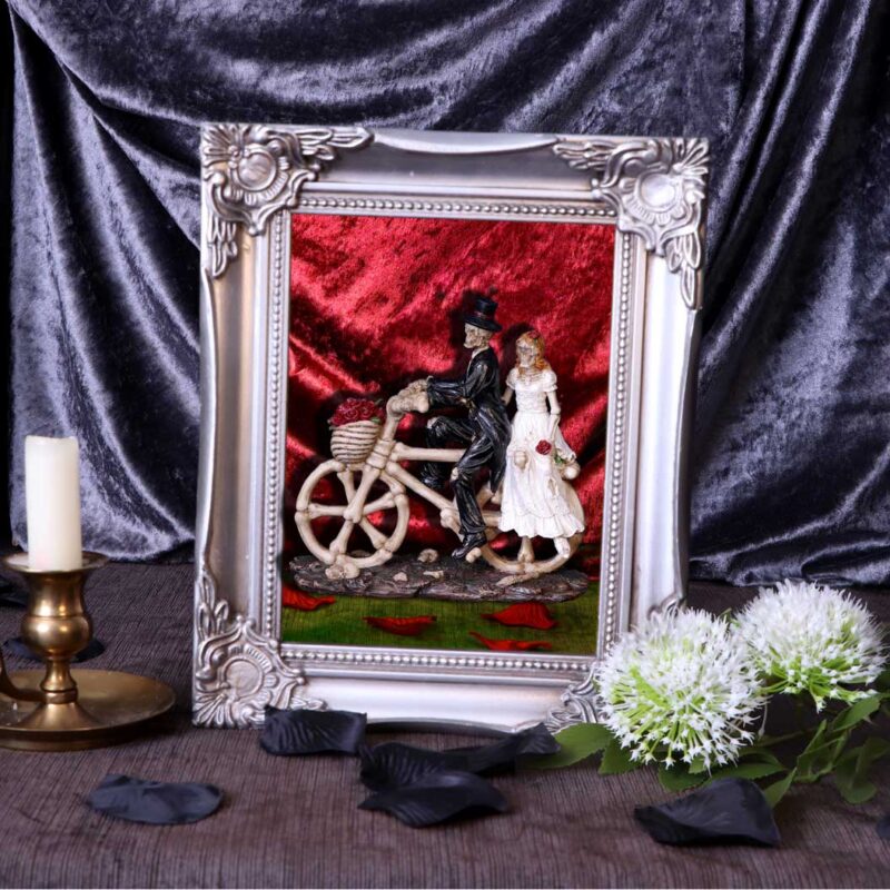 Hitch a Ride Bicycle Riding Skeleton Lovers Wedding Figurine Figurines Small (Under 15cm) 9