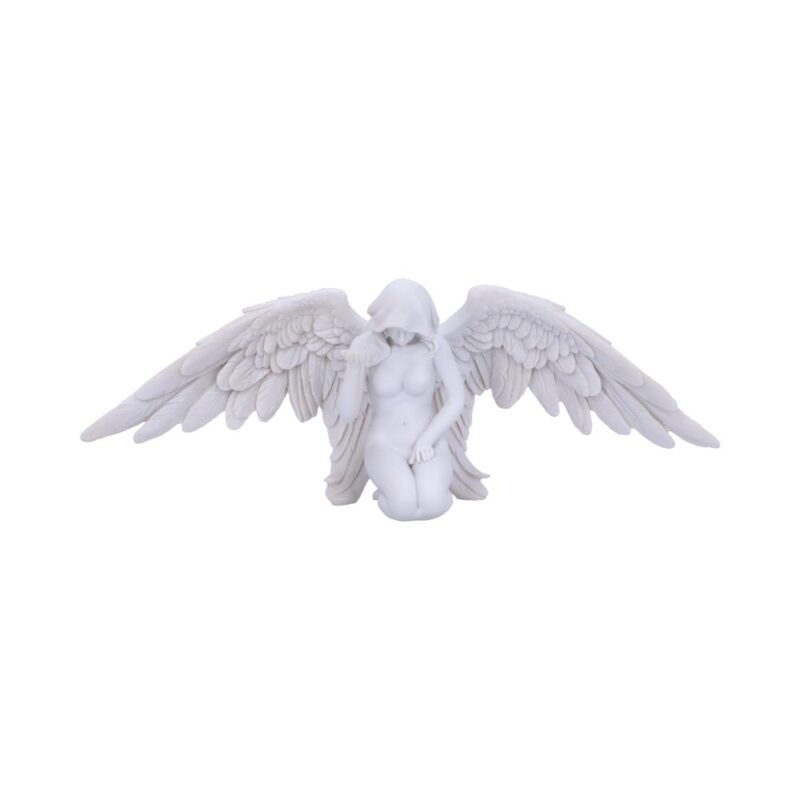 White Angels Offering Kneeling Caped Angel Figurine Figurines Large (30-50cm)